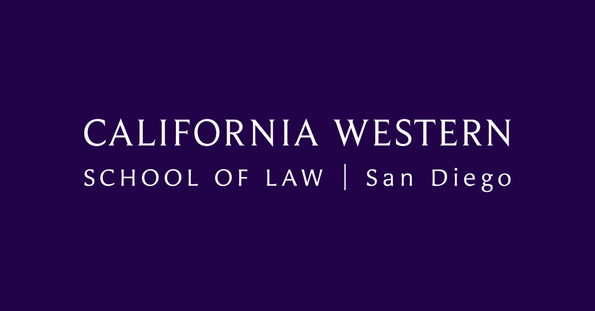 California-Western-School-of-Law, image of the logo for the school on a purple background